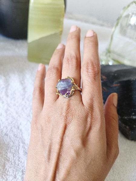 Fluorite Silver Ring