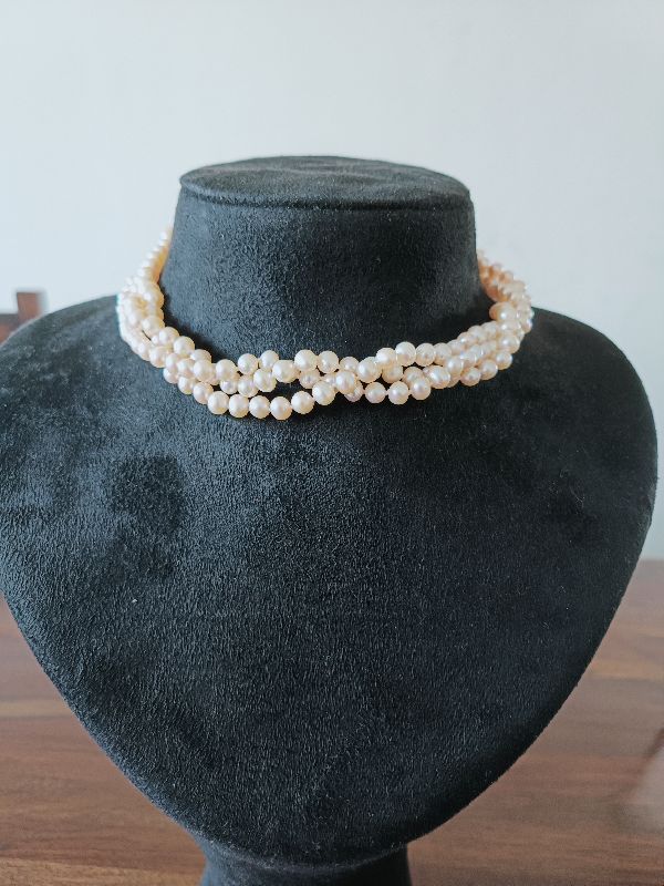 Three Layer Pearl Strings Necklace, Feature : Fine Finishing, Good Quality, Perfect Shape, Unique Designs
