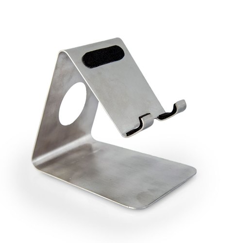 Polished Plain Stainless Steel Mobile Stand, Color : Metallic