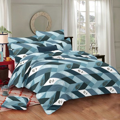 Cotton Double Leaves Printed Bedsheet Set