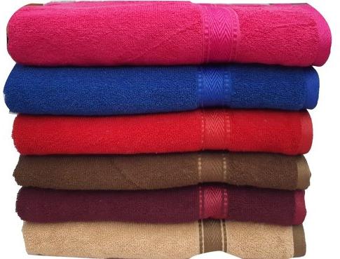 Soft Cotton Plain Towels, Size : 30x60inch