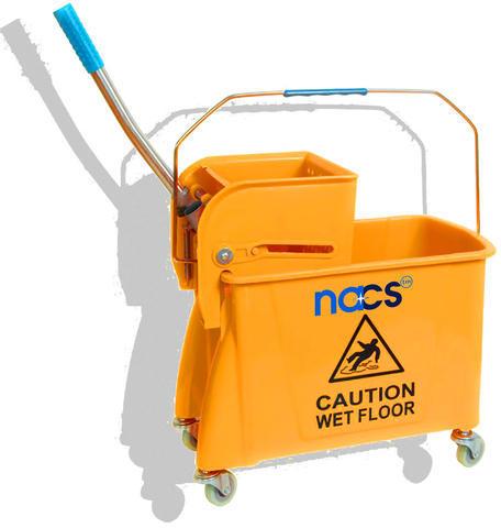 NACS Plastic Mop Wringer Trolley, Color : yellow 