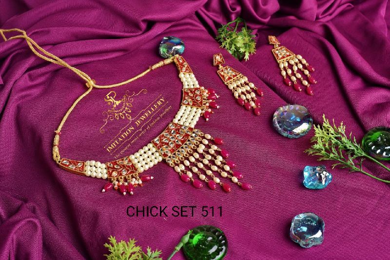 SP Imitation Polished 511 Chick Necklace Set, Purity : VVS2