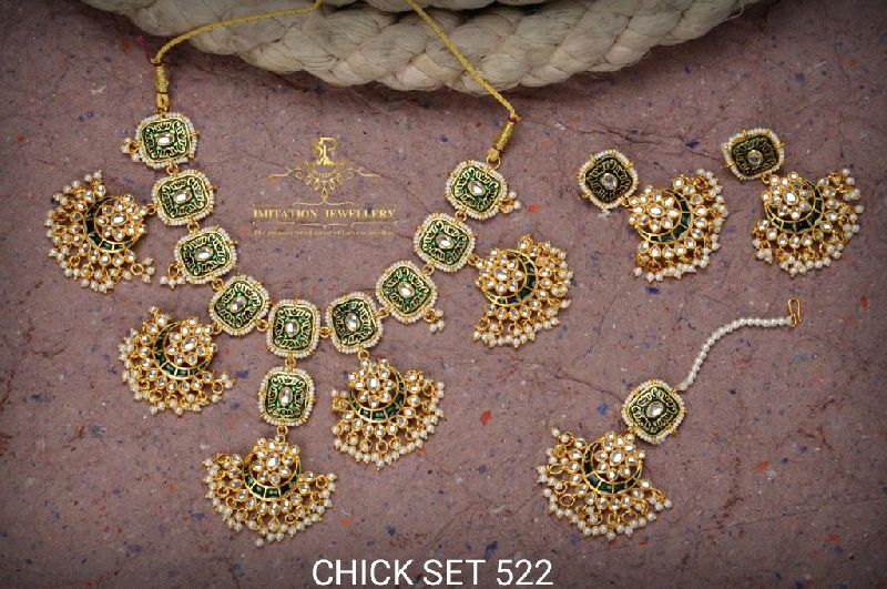 SP Imitation Polished 522 Chick Necklace Set, Purity : VVS2