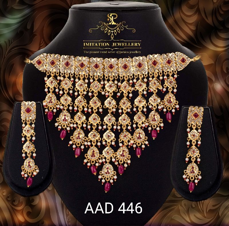 AAD 446 Kumdan Necklace Set