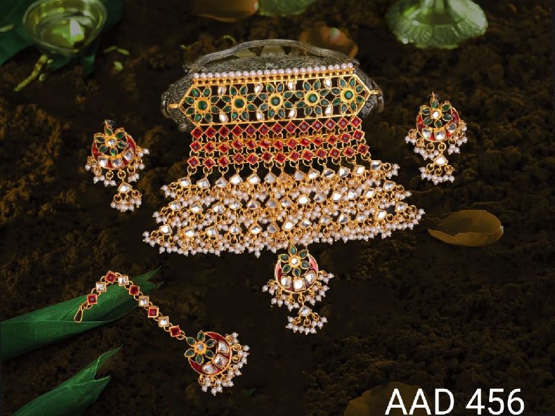 AAD 456 Kumdan Necklace Set