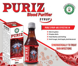 Puriz Blood Purifier Syrup, Packaging Type : Glass Bottle