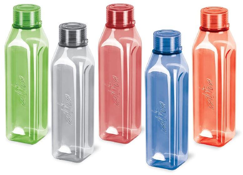 Plastic Drinking water Bottle Set (multi colors pack of 5)