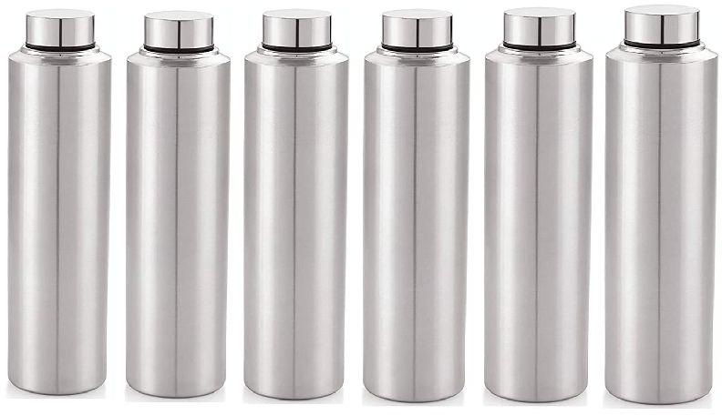 Satainless Steel Drinking Water Bottle Set, Color : Silver