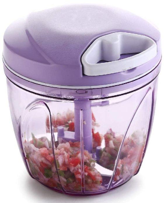 Vegetable Handy Chopper Cutter 900ml and 1000 ml 5 Stainless Steel Whisker Blade Purple