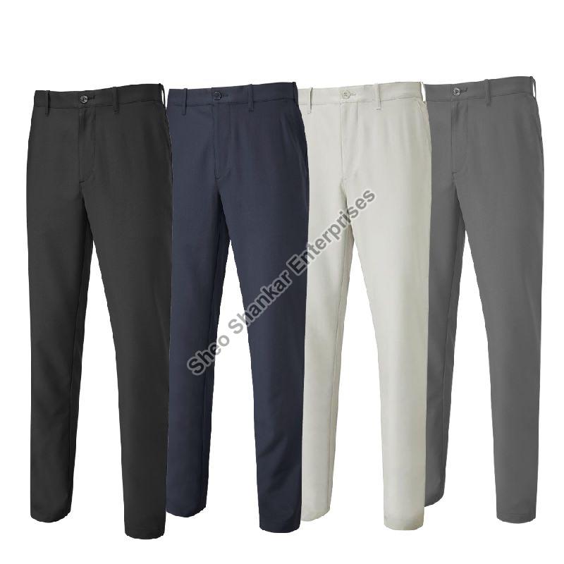 Sheo Enterprises Plain Cotton mens trousers, Length : Full Length