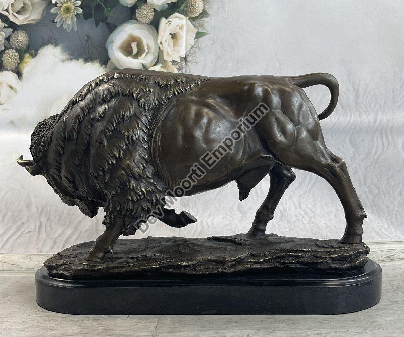 Powder Coated Marble Buffalo Statue, for Gifting, Garden, Pattern : Carved