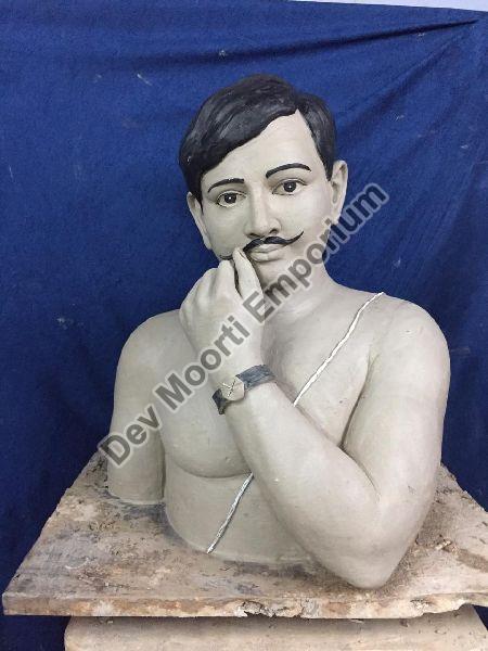 Powder Coated Marble Chandrashekhar Azad Statue, Packaging Type : Cardboard Box