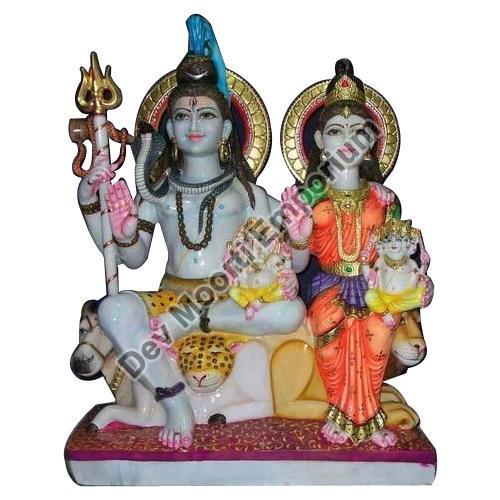 Marble Gauri Shankar Statue, Color : Multicolor