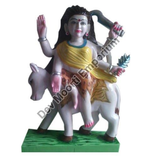 Powder Coated Marble Kalratri Statue, for Religious Purpose, Gifting, Interior Decor, Garden, Pattern : Painted