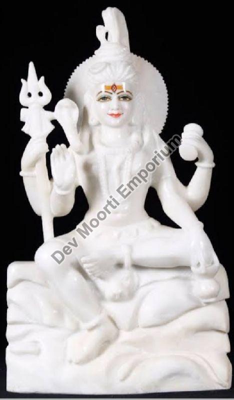 Polished Marble Lord Shiva Statue, for Dust Resistance, Shiny, Pattern : Printed