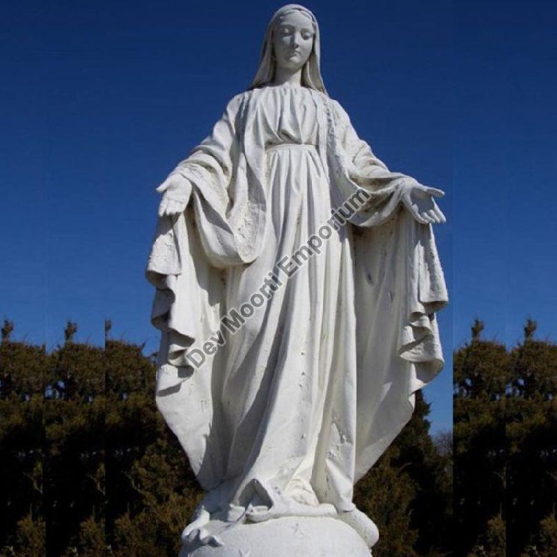 Marble Mother Mary Statue, for Religious Purpose