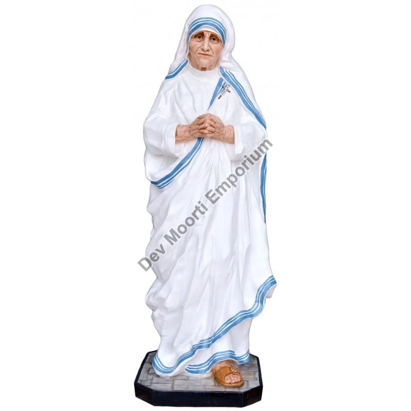 Polished marble Mother Teresa Statue, for Garden, Size : Multisizes