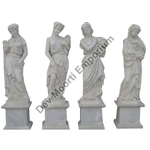 Marble Outdoor Statue, for Interior Decor, Overall Dimensions (mm) : 275x90x285mm