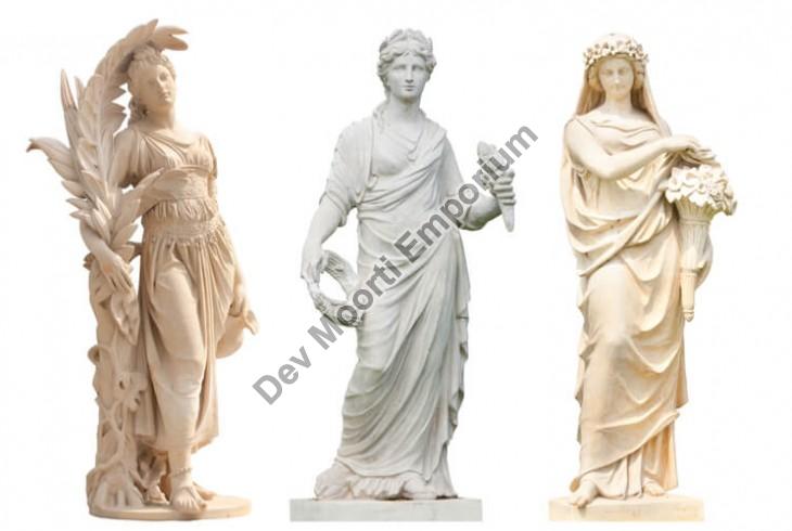 Polished Marble Roman Sculpture, for Garden, Gifting, Feature : Stylish, Unique Designs