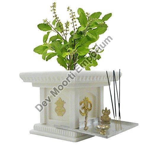 marble tulsi pot