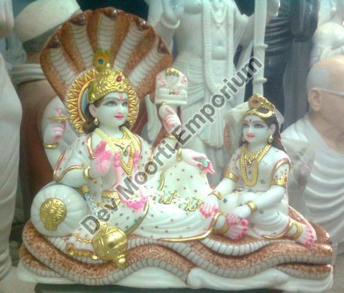 Marble Vishnu Laxmi Shesh Saiya Statue, Size in Feet : 3X2 Feet