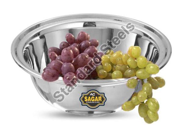 AG Sagar Plain Stainless Steel Apple Bowl, Size : 8-10 Inch
