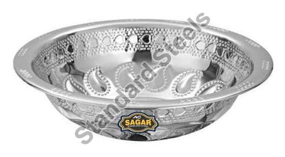 Stainless Steel Besan Fancy Bowl, Size : 8-18 Inch