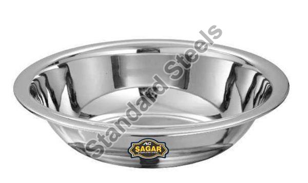 Stainless Steel Besan Plain Bowl, Size : 8-18 Inch