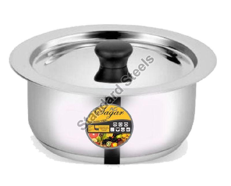 Coated Stainless Steel Cooking Pot, for Food Containing, Feature : Durable, Fine Finished, Good Strength