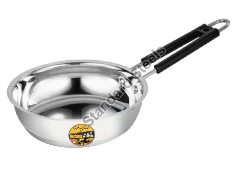 AG Sagar Stainless Steel Frying Pan, Handle Length : 4inch, 5inch, 6inch