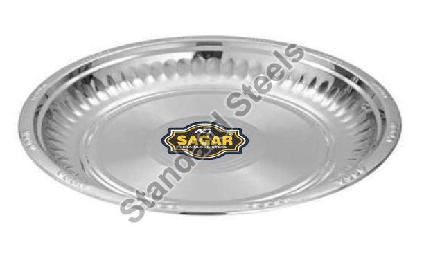 Stainless Steel Meenakshi Silver Plate, for Kitchen, Size : 7-18 Inch