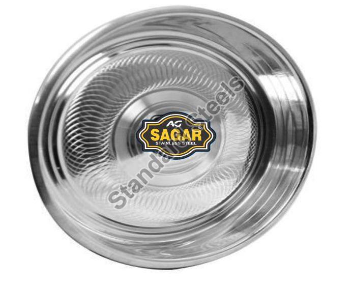 Round Stainless Steel MP Khomcha Silver Plate, for Kitchen, Size : 8-13 Inch