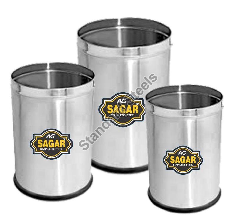 Stainless Steel Plain Dustbin, for Commercial, Industrial, Residential, Waist Storage, Feature : Durable