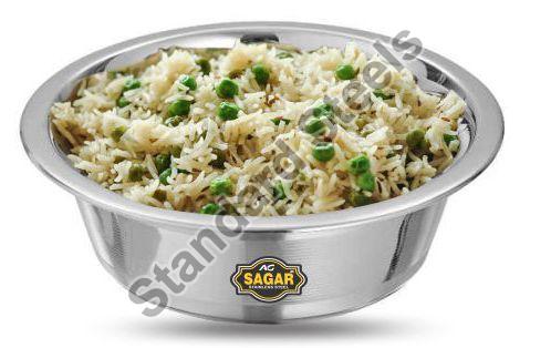 Stainless Steel Rice Plain Bowl, Size : 10-18 Inch