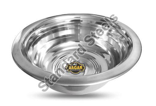 Stainless Steel Rice Silver Bowl, Size : 10-18 INCH