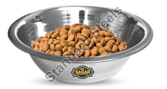 Stainless Steel Silver Pet Bowl, Bowl Size : 8-20 Inch