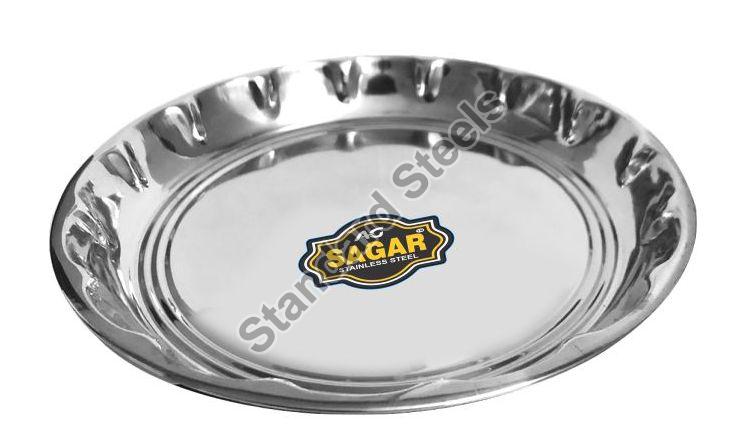 Round Stainless Steel Wedding Khomcha Plain Plate, for Kitchen, Size : 8-13 Inch