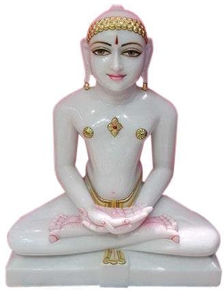 Polished Marble Mahavir Statue, for Home, Office, Shop, Size : 1 Inch to 20 Feet