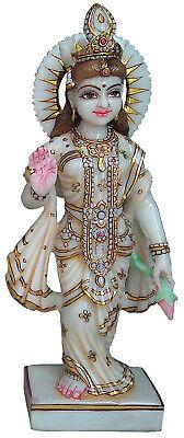 Polished Marble Radha Rani Statue, for Home, Office, Shop, Size : Standard