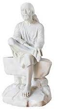 Marble Sai Baba Statue, for Worship, Temple, Pattern : Carved
