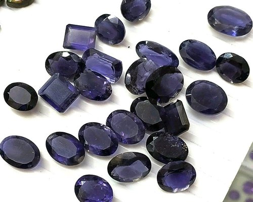 Polished Natural Iolite Gemstone, for Jewellery, Color : Blue
