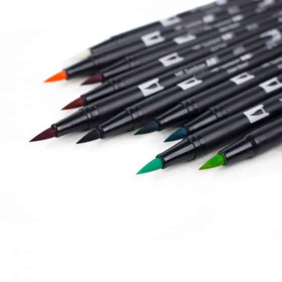 Tombow Brush Pen, for Ideal coloring, fine art, illustrations, doodling, journaling, hand lettering more