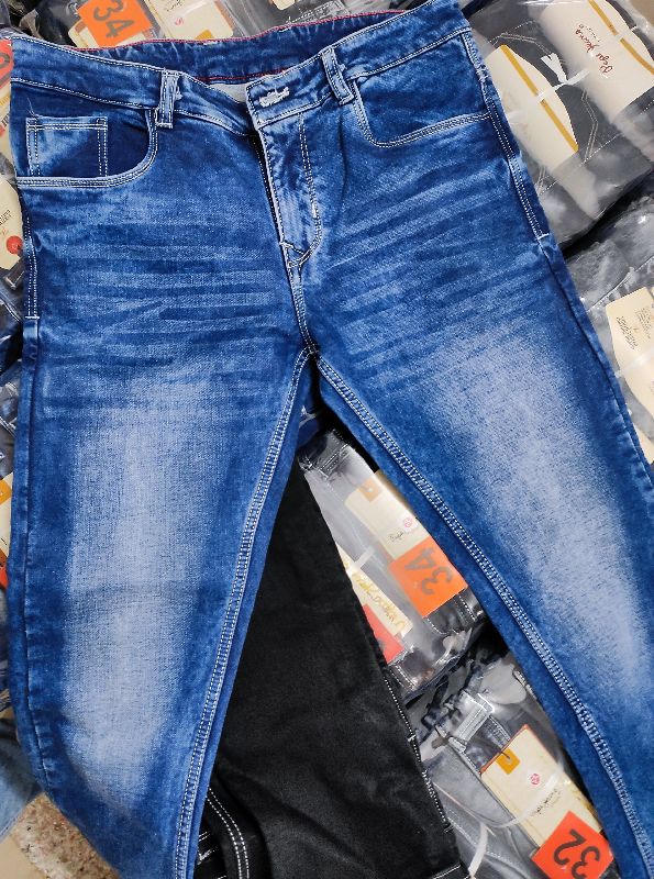 Faded Cotton Denim Jeans, Size : 28, 30, 32, 34