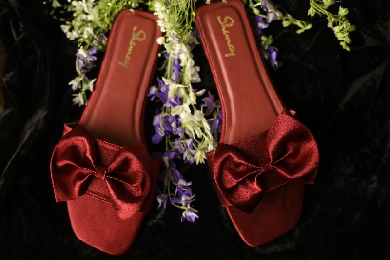 Shemay Cherry Bow Flats, Size : EUR 36, 37, 38, 39, 40, 41