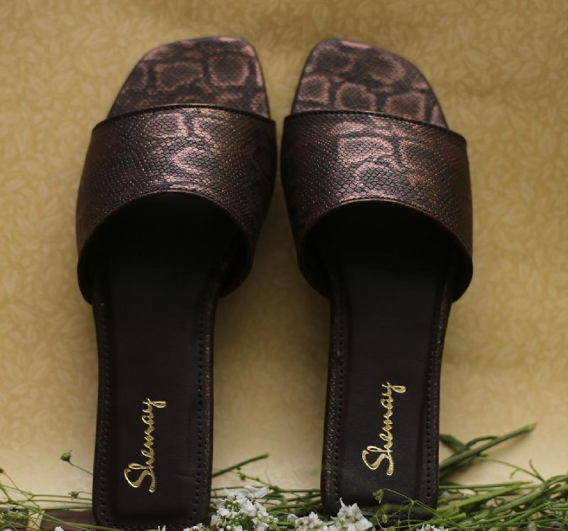 Snakeskin sandals flat hot sale