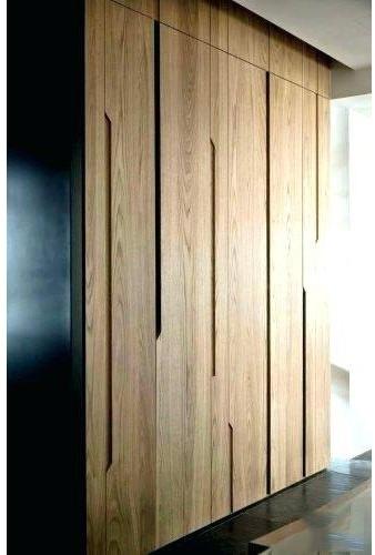 Hinged Wooden Sliding Wardrobe, Color : Brown