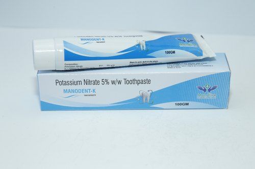 Manodent-K 100gm Potassium Nitrate Toothpaste, Packaging Type : Lami Tube