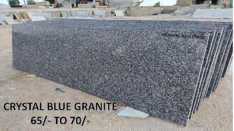 crystal blue granite slab