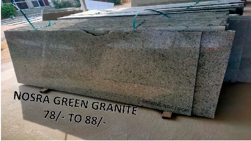 Bush Hammered nosra green granite slab, for Hotel, Kitchen, Office